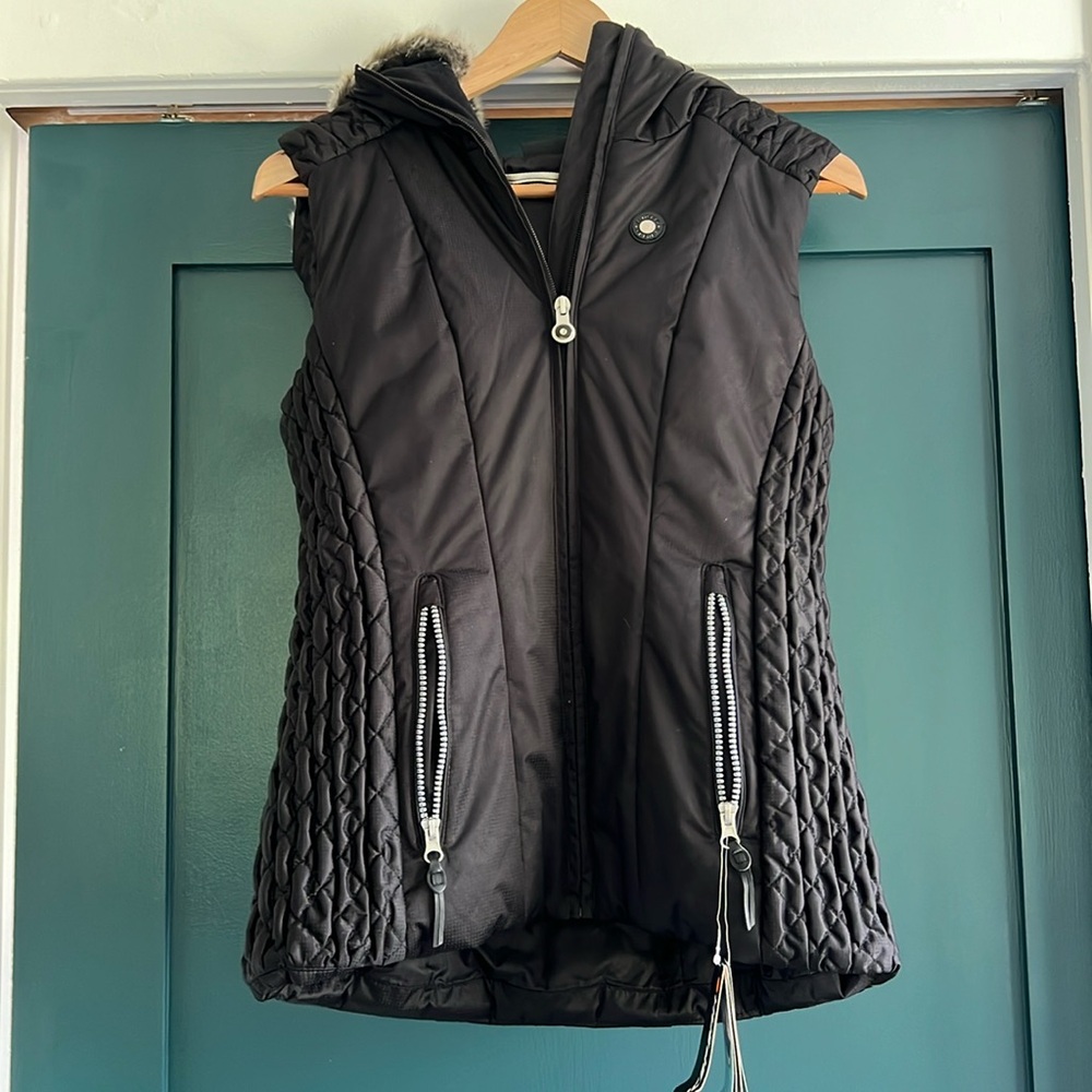 Icepeak Faux Down Vest with Faux Fur hood